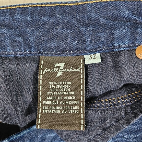 7 For All Mankind Jeans Womens 32 Blue Denim Kimmie Crop Mid-Rise - Picture 6 of 13